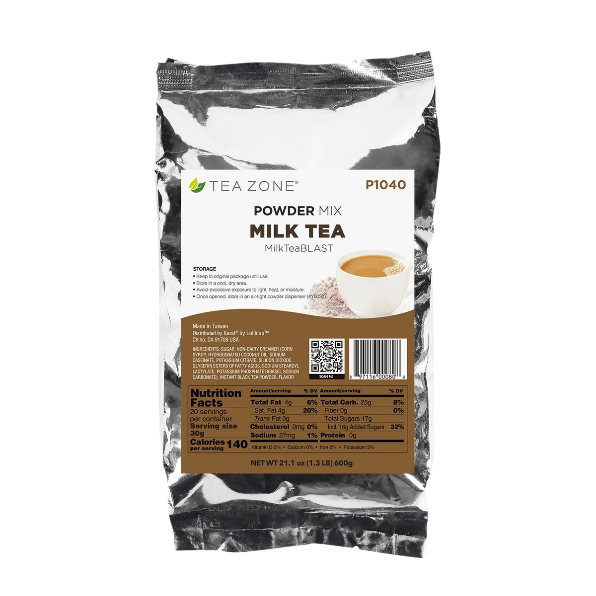 Tea Zone 1.32 Lb Milk Tea Powder