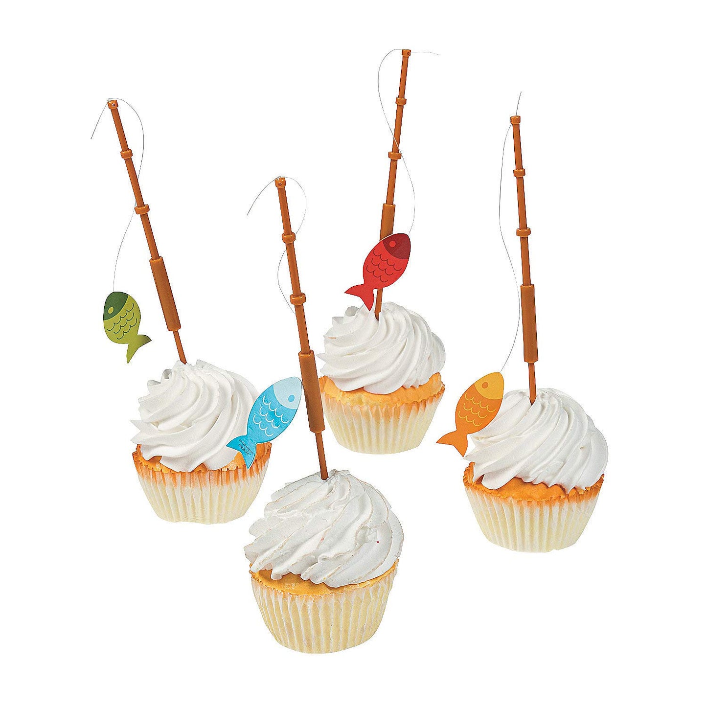 Little Fisherman Fishing Pole Picks (Set Of 25) Party Supplies