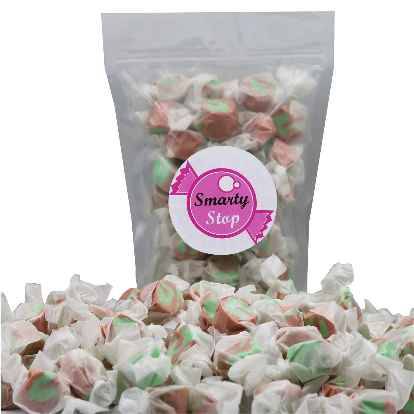 Gourmet Soft And Chewy Salt Water Taffy Candies - Individually Wrapped - Bulk Bags (Caramel Apple, 2 Pound (Pack Of 1))