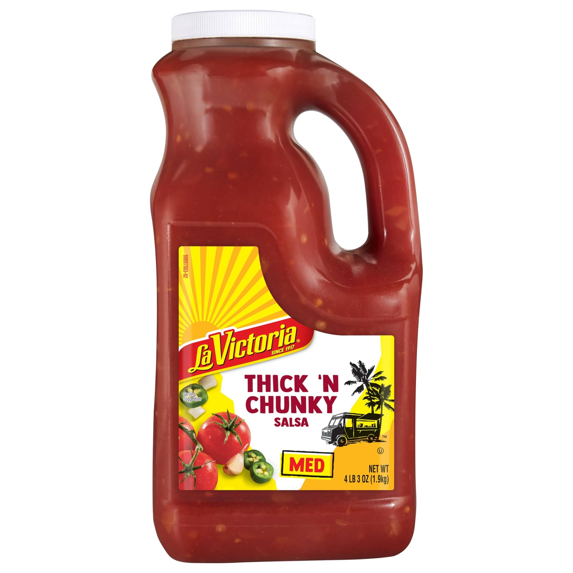 La Victoria Thick N Chunky Salsa Medium, 67 Ounce, Red