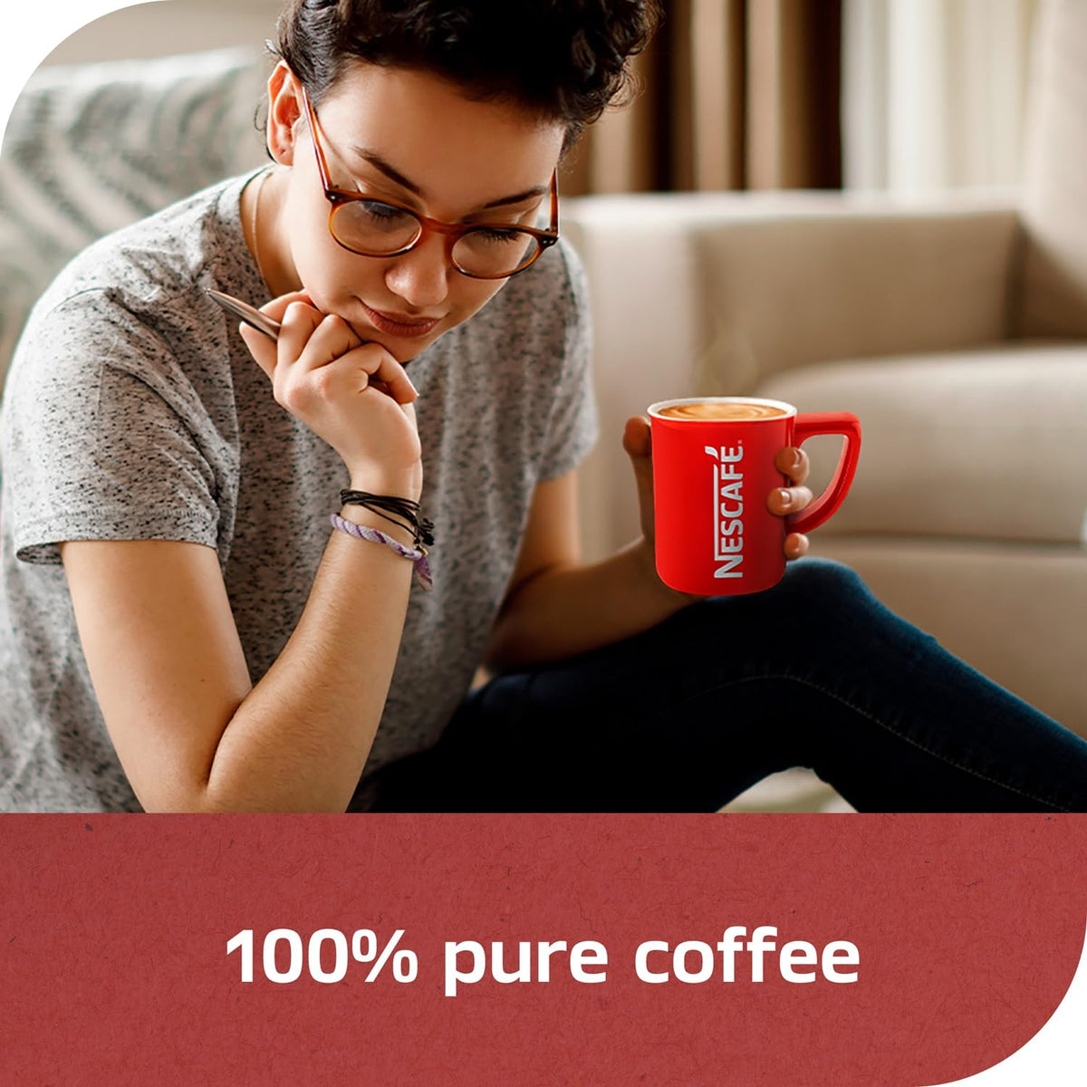NESCAF   CL  SICO Instant Coffee, Dark Roast Coffee, 1 Jar (7 Oz)
