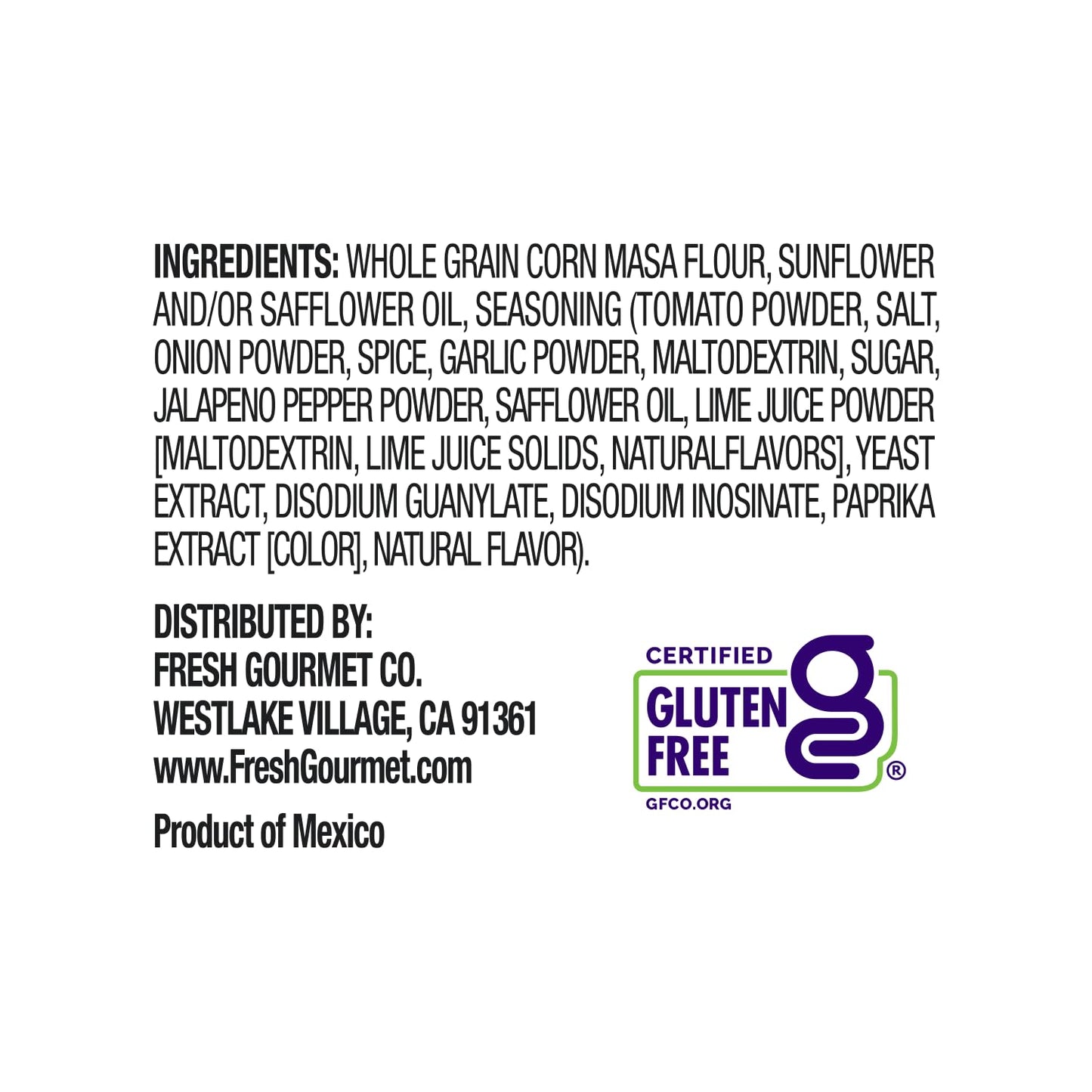Fresh Gourmet Santa Fe Style Tortilla Strips, 3.5 Ounce Pack of 9, Low Carb Crunchy Snack and Salad Topper