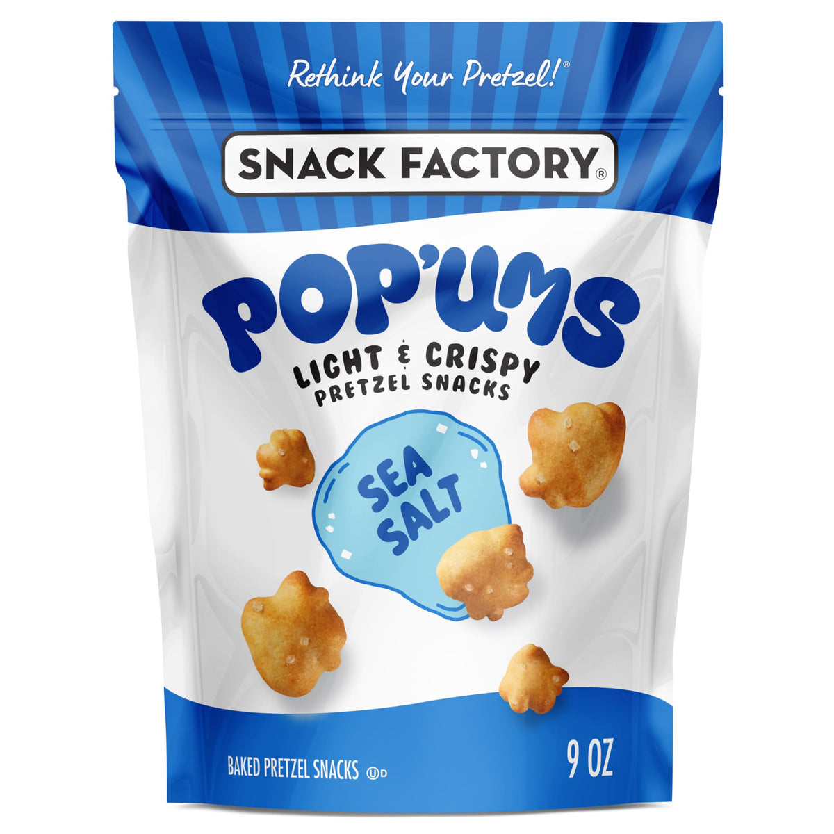 Snack Factory Popums Sea Salt Pretzel Snacks, 9 Oz Bag