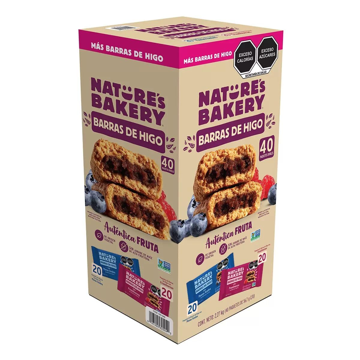 Natures Bakery Fig Bar - 40 Count Pack, 5 LBS, Soft Baked, Whole Grain, Vegan Snack