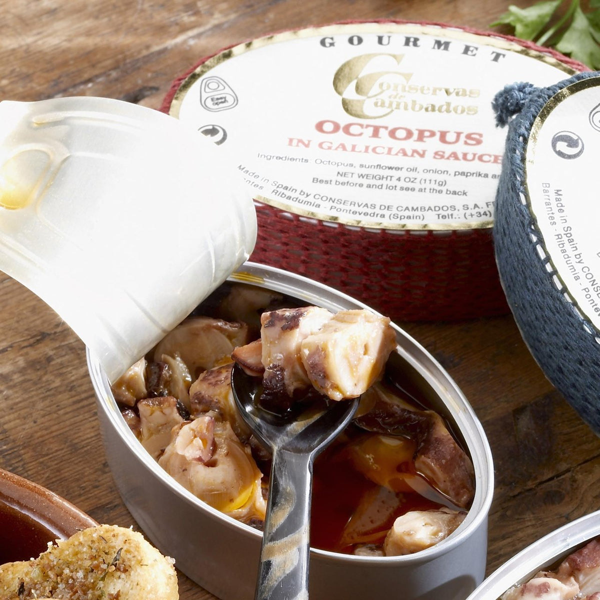 Conservas De Cambados Octopus In Salsa Gallega (4 Oz/111 G Tin)