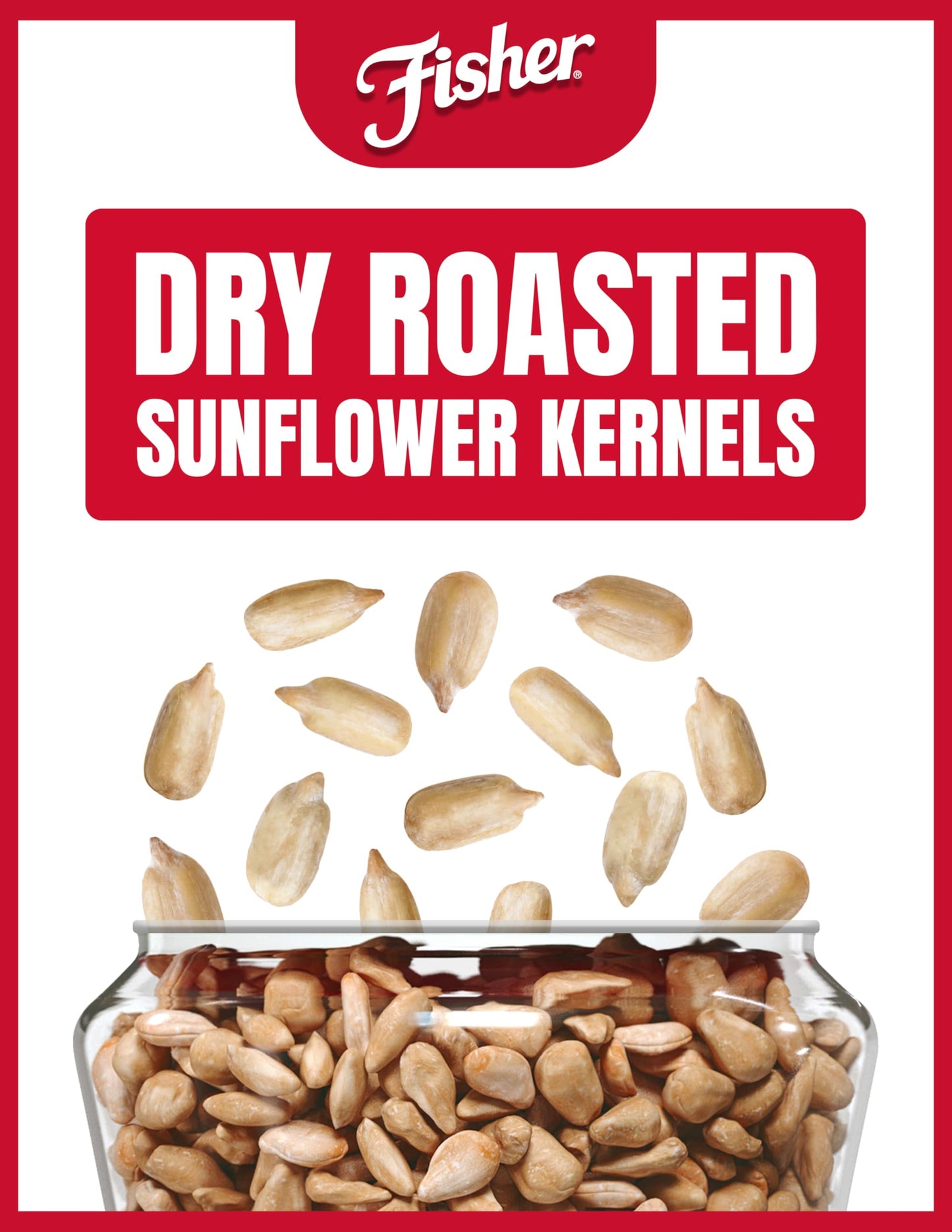 Fisher Dry Roasted Sunflower Seeds Kernels with Sea Salt  7.25 oz  Sunflower Seeds to Eat  Gluten-Free  No Sugar Added  Crunchy Snacks for mature-themeds  Perfect for Salads  Yogurt  & On-the-Go Snacking