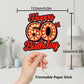 Happy 60Th Birthday Cake Topper Fluorescent Flashing Night Out Hen Movie Nightclub Theme Decor Supplies Woman Man Happy Birthday