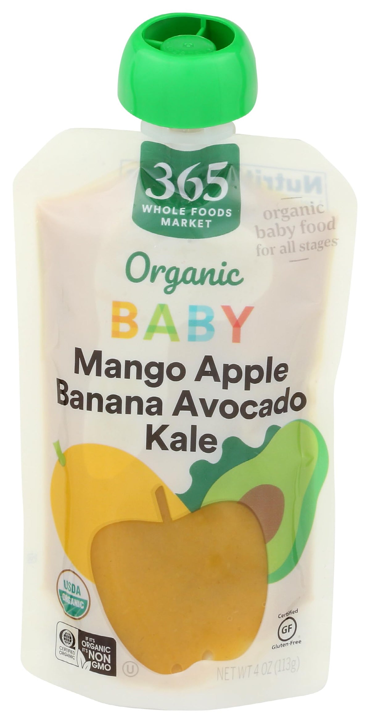 365 By Whole Foods Market, Organic Mango Apple Banana Kale Baby Food, 4 Ounce