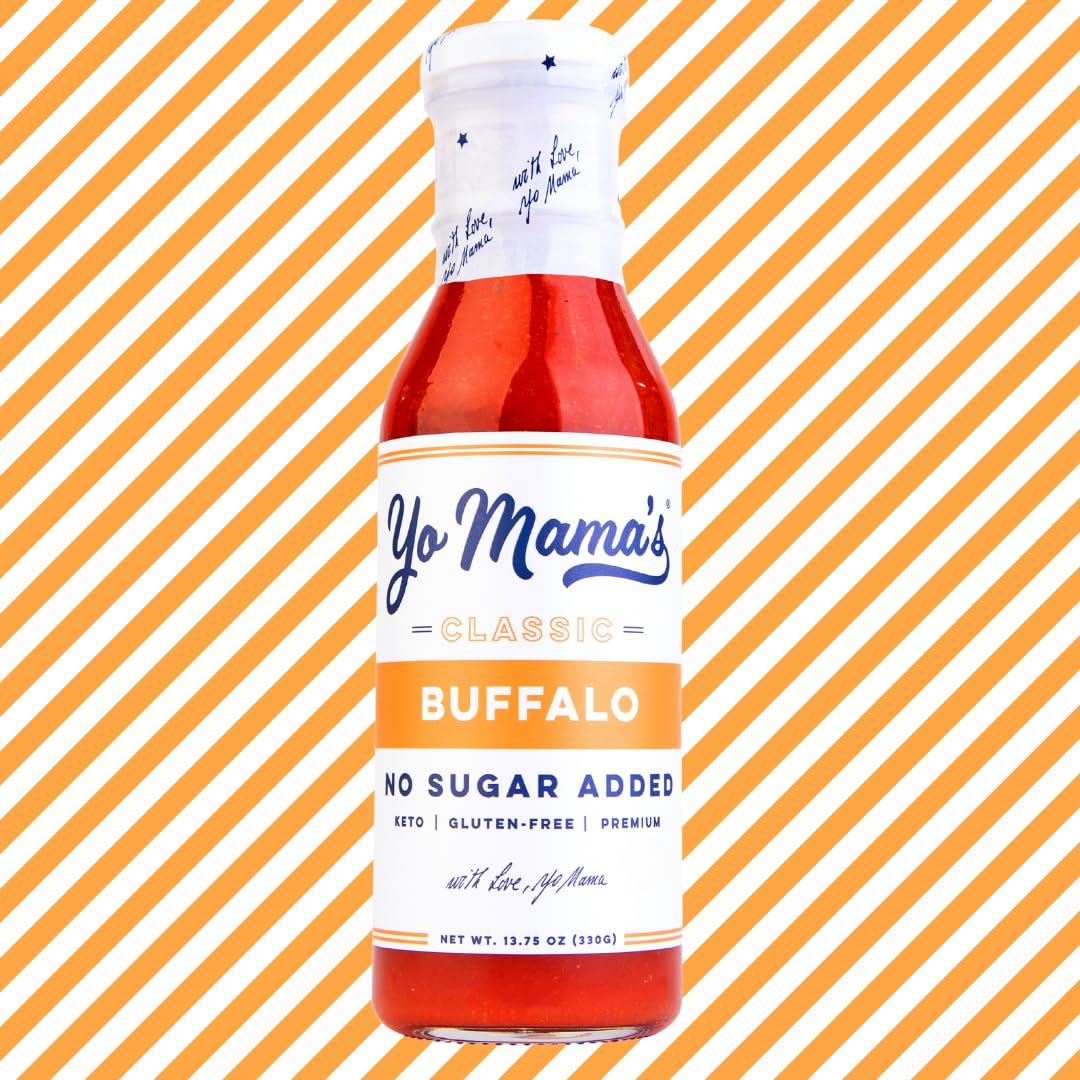 Yo Mamas Foods Keto Buffalo Dipping, Marinade & Wing Sauce - Pack Of (1) - Low-Zero Carb, No Sugar Added, Whole30, Paleo, Gluten
