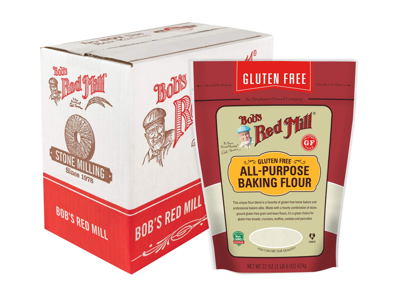 Bob'S Red Mill Resealable Gluten Free All Purpose Baking Flour, 22 Ounce (Pack Of 4)