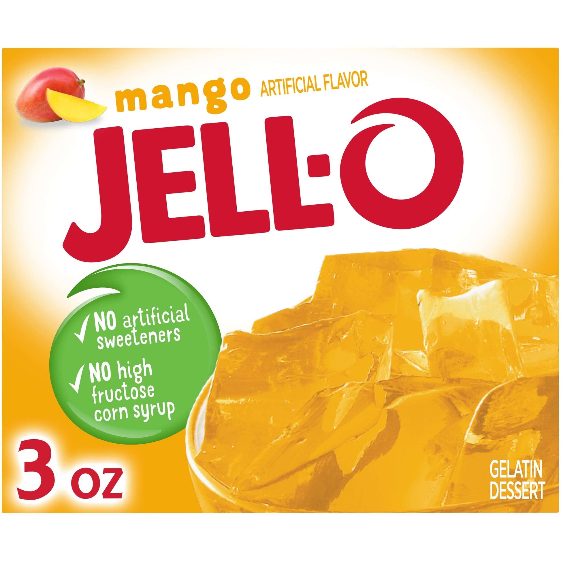 Jell-O Mango Gelatin Mix (3 oz Boxes, Pack of 24)