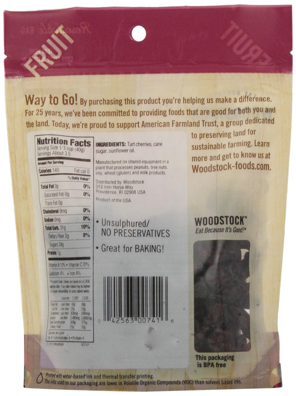 Woodstock Farms, Red Cherries, 5 Oz