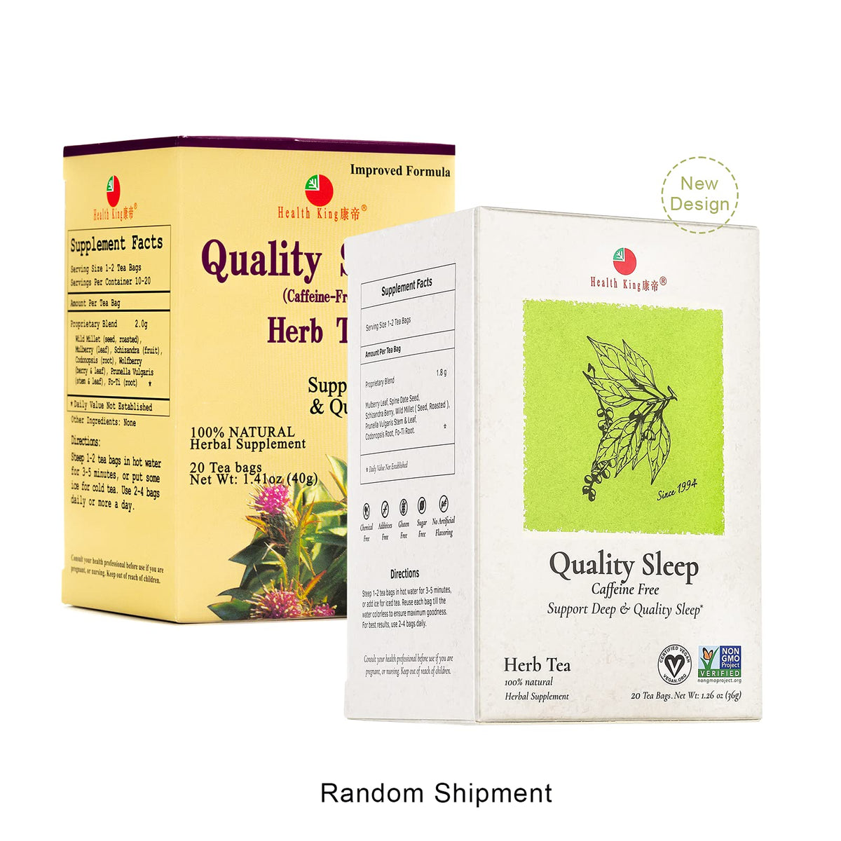 Health King Quality Sleep Herb Tea, Teabags, 20 Count Box