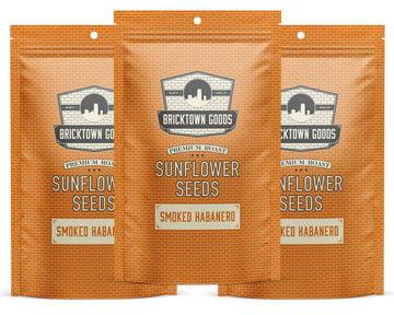 Bricktown Goods Rich Flavor Habanero Flavored Sunflower Seeds - 3 Pack - Boldly Seasoned And Roasted In-Shell Sunflower Seeds - 24 Oz Total