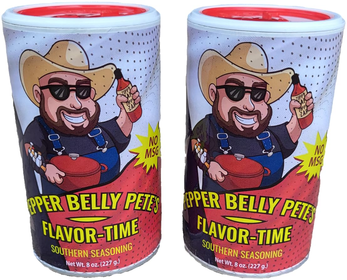Pepper Belly Petes Flavor-Time Southern Seasoning, 8 oz - 2 pack