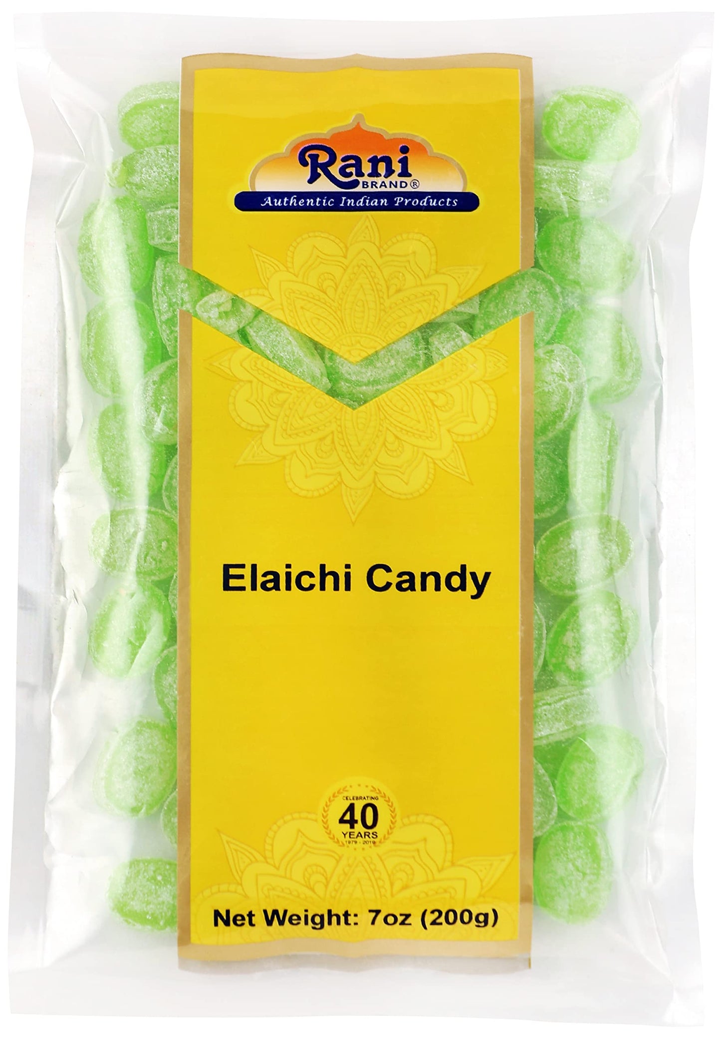 Rani Elaichi Candy - Vegan, Gluten Friendly, NON-GMO, 7oz (200g) - Authentic Indian Treats