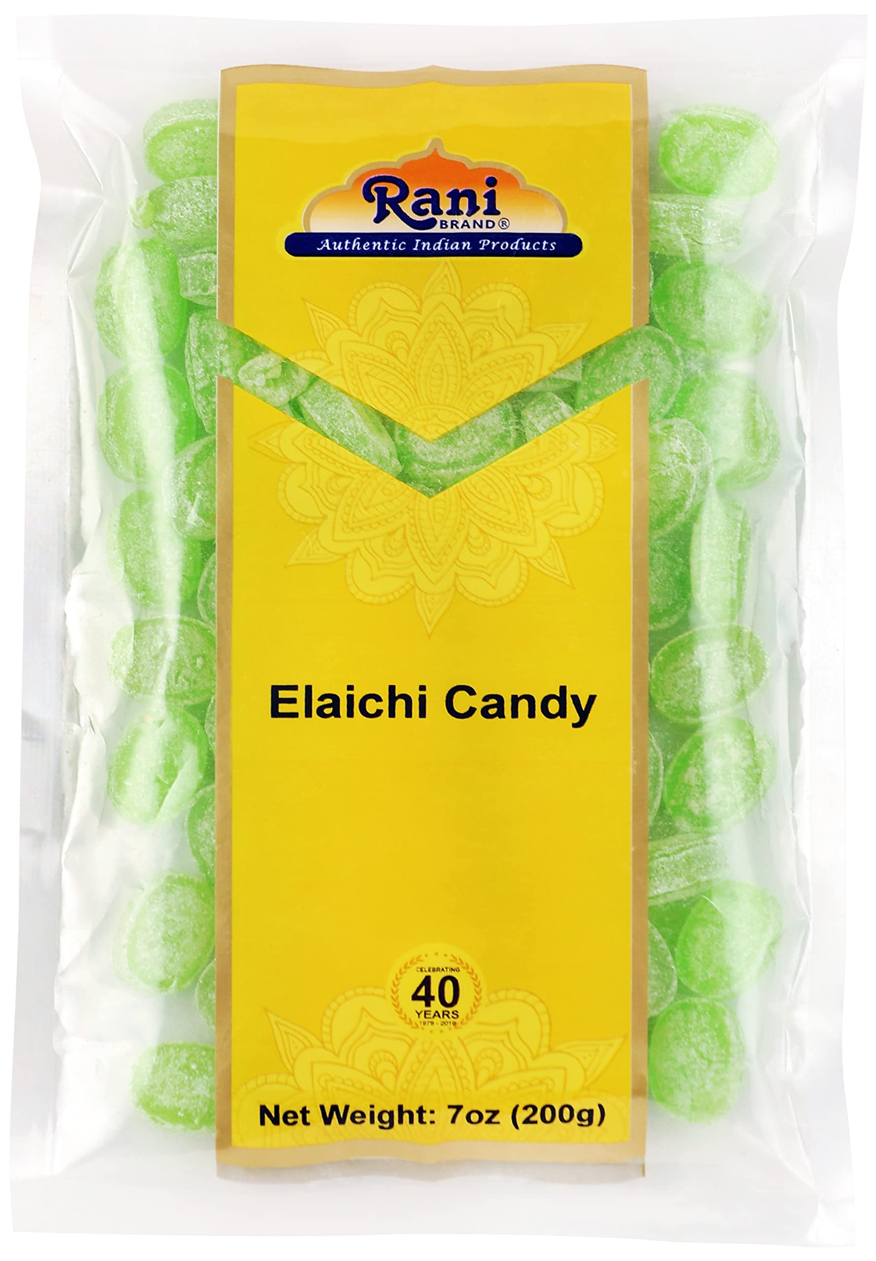 Rani Elaichi Candy - Vegan, Gluten Friendly, NON-GMO, 7oz (200g) - Authentic Indian Treats