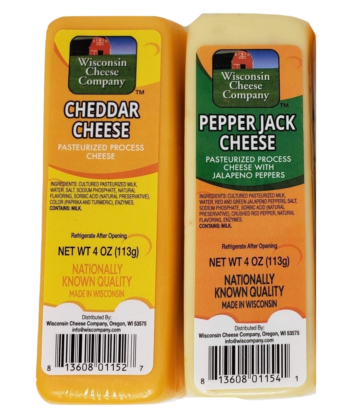 Wisconsin Cheese Company - The Snacker Holiday Gift Box - 100% Wisconsin Cheddar & Pepper Jack Cheese, Smoked Sausage &  Er Gift Box | Perfect For Parties, Charcuterie Boards, And Holiday Gifts