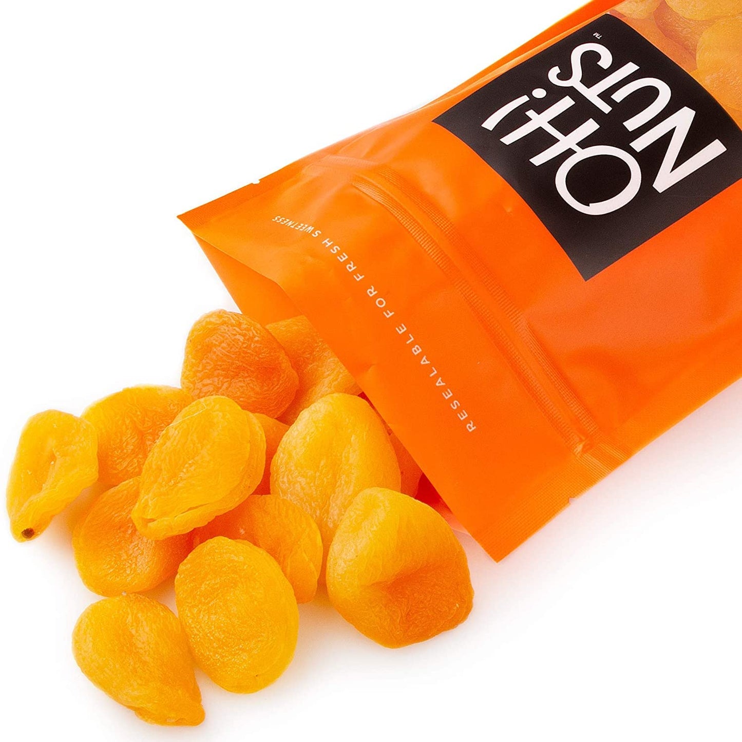 Oh! Nuts Dried Apricots Turkish - 1 lb - Dried Fruit - No Sugar Added - Dehydrated Fruit Bites - Packed in New York Zip-Seal Bag