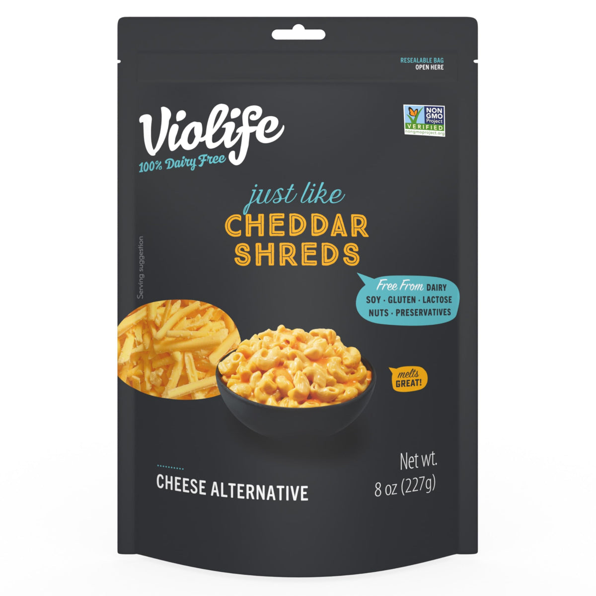 Violife, Cheddar Shreds, 8 Ounce