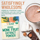 Organic Pure Monk Fruit Sweetener, No Erythritol 4oz, 100% Monk Fruit Extract Organic Powder for Keto and Paleo Diet, No Afterta