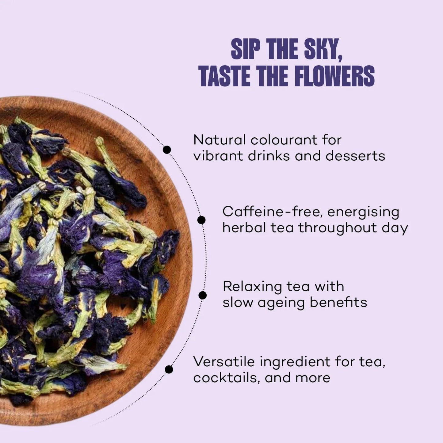 Urban Platter Blue Butterfly Pea Flower | 1.41 Oz (120+ Cups) | Dried Flowers For Tea | Rich In Antioxidants | Caffeine-Free Herbal Tea | Natural Blue & Purple Color For Iced Teas & Cocktails
