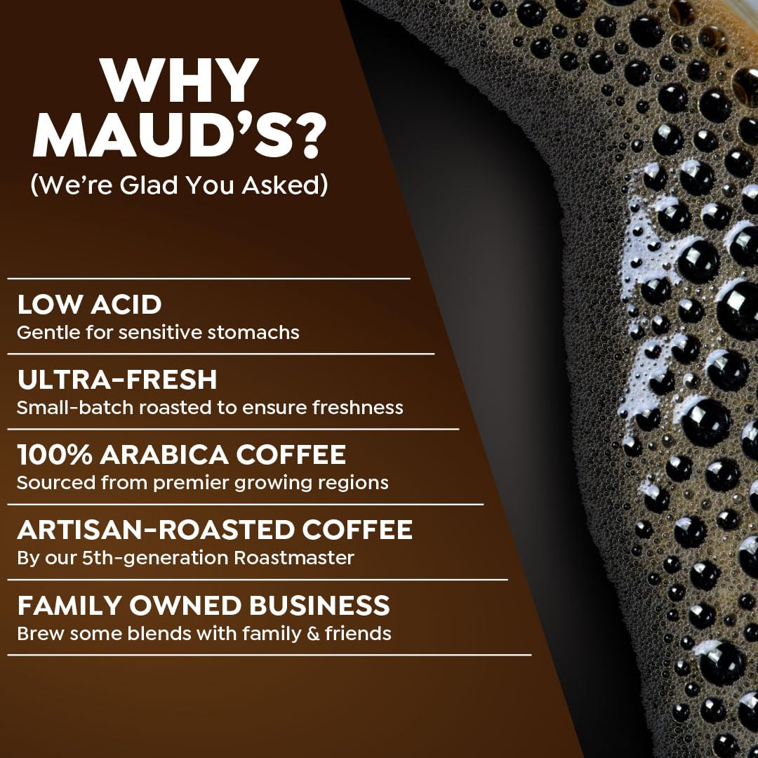 Maud'S Decaf Dark Roast Coffee Pods, 100 Ct | Decaffeinated Tall, Dark & Handsome Blend | 100% Arabica Dark Roast Coffee | Solar