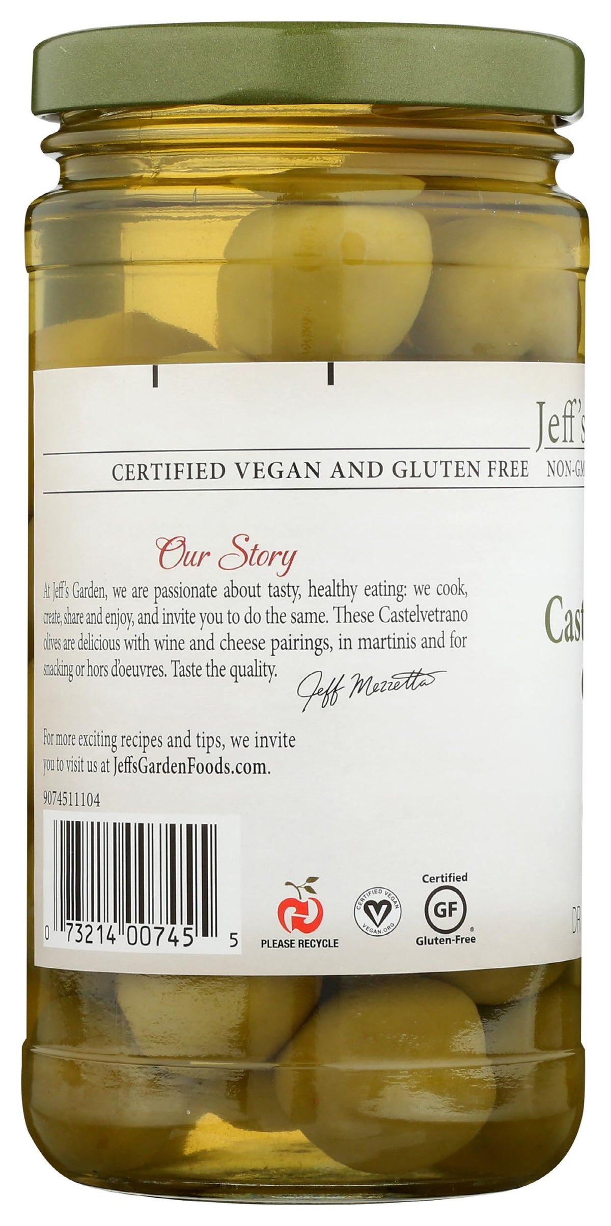 Jeffs Naturals Whole Castelvetrano Olives, 7.5 oz