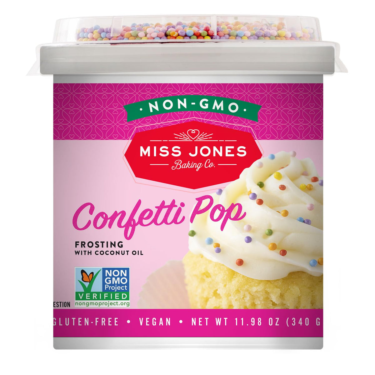 Miss Jones Baking Co. Confetti Pop Vegan Frosting, 11.98 Ounce