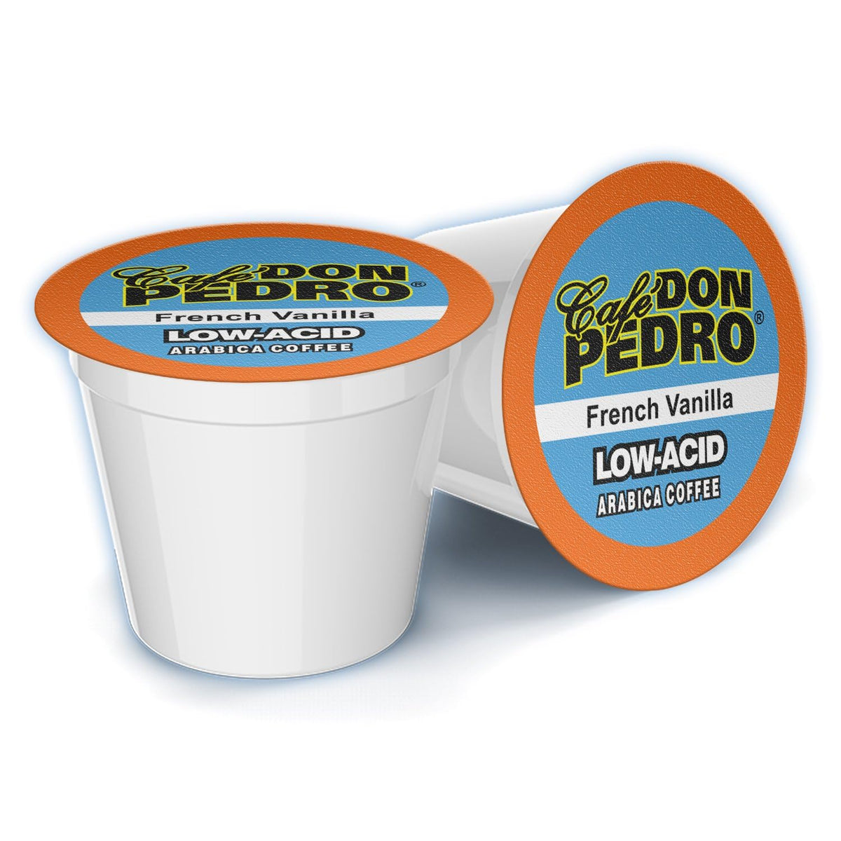 Cafe Don Pedro French Vanilla Low Acid Coffee Pods, 100% Arabica, 72 Cups, Compatible with K-Cup Coffee Makers