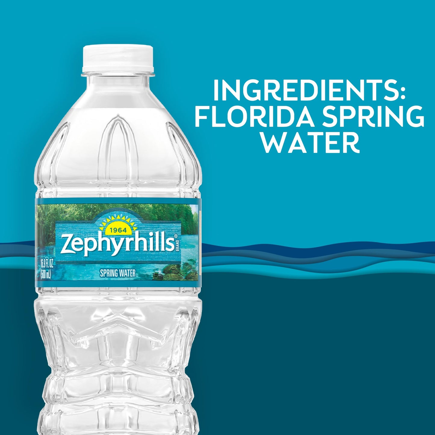 Zephyrhills, Spring Water, 16.9 Fl Oz, Plastic Bottled Water, 24 Pack