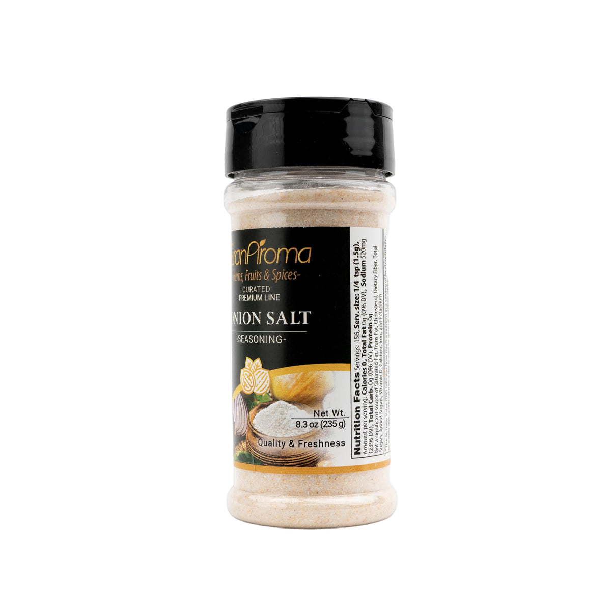 GranAroma Onion Salt, Savory Flavor, Versatile Seasoning (8.3 Ounce)