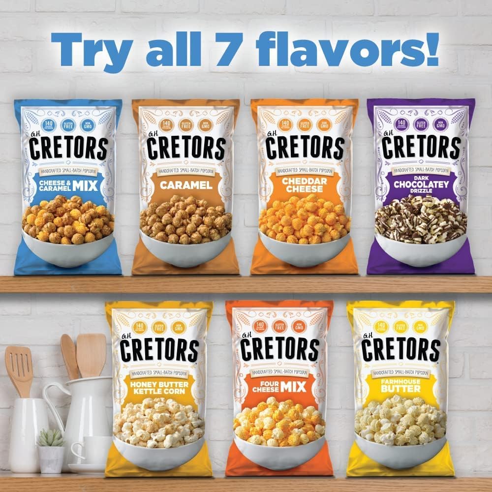 G.H. Cretors Popcorn Cheese & Caramel Mix, 1 Ounce (Pack Of 40)