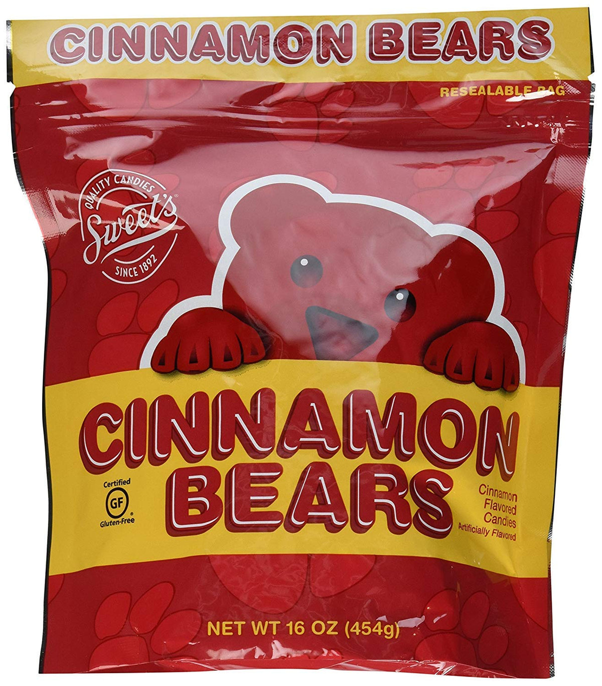 Sweets Cinnamon Bears Candy, 16Oz Resealable Bags (Pack Of 2)