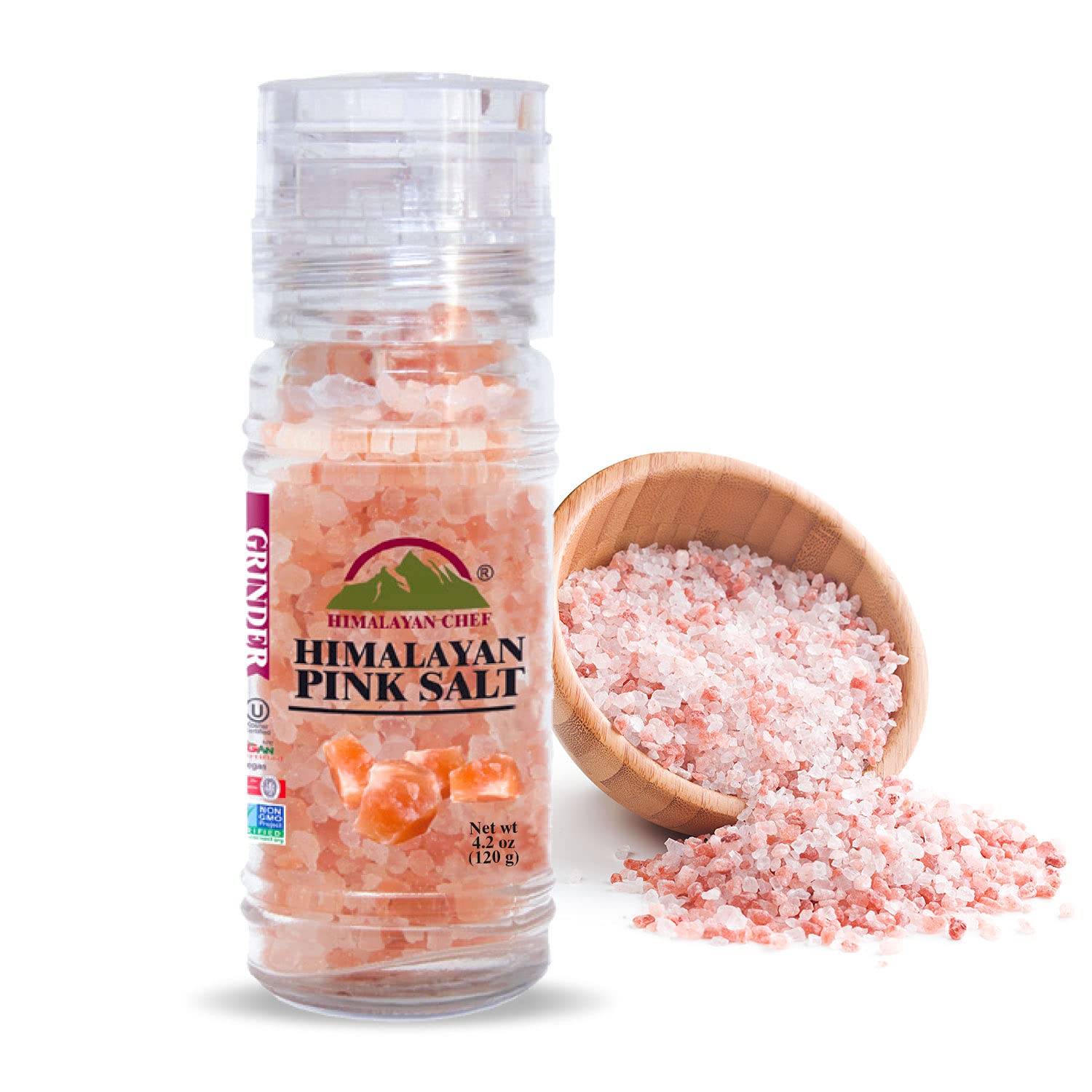 Himalayan Chef Himalayan Pink Salt Grinder-4.2 Oz, (5303C)