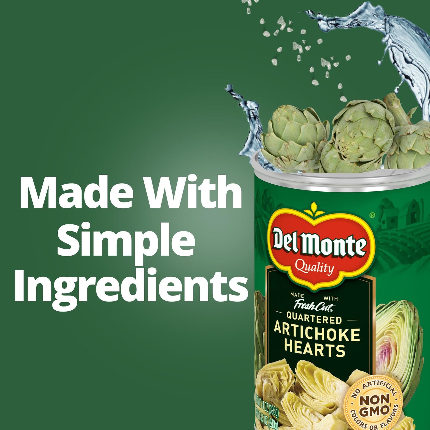 Del Monte Quartered Artichoke Hearts 14 oz. Can, 12 Pack