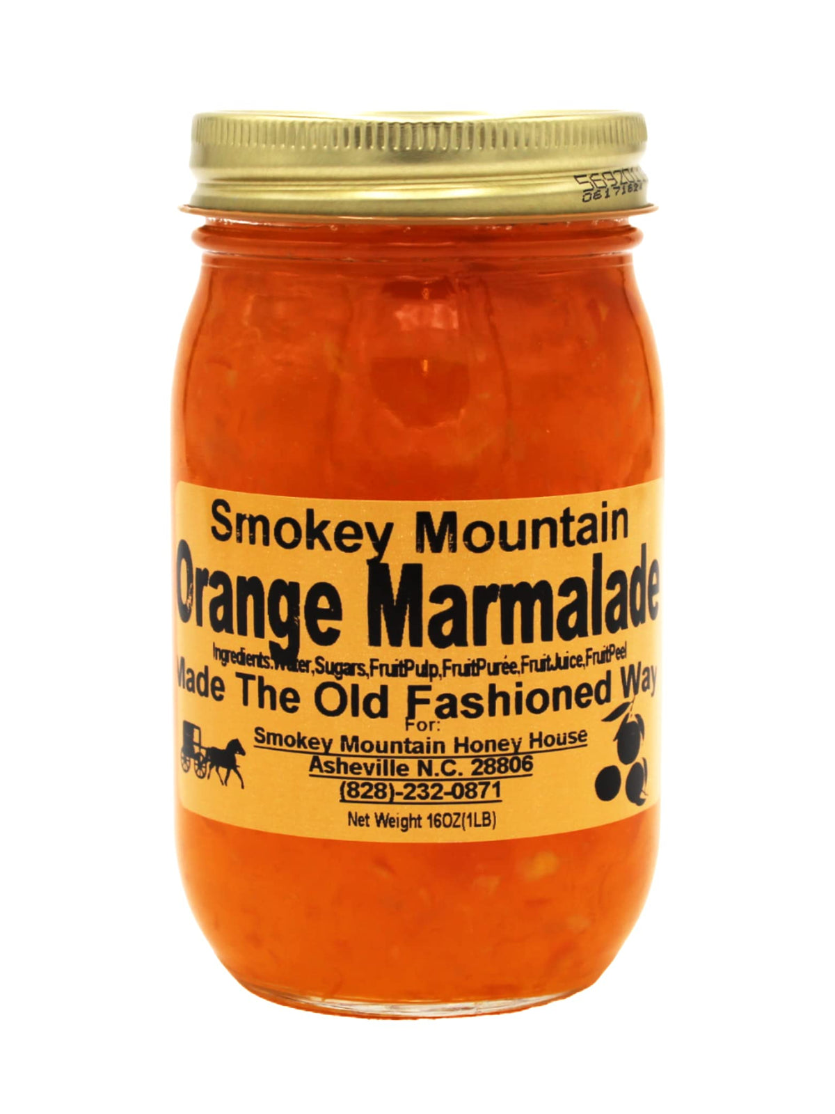 Smokey Mountain Honey House - Orange Marmalade - Gourmet Fruit Marmalade Made with Fresh Oranges and All Natural Spices - Sweet 