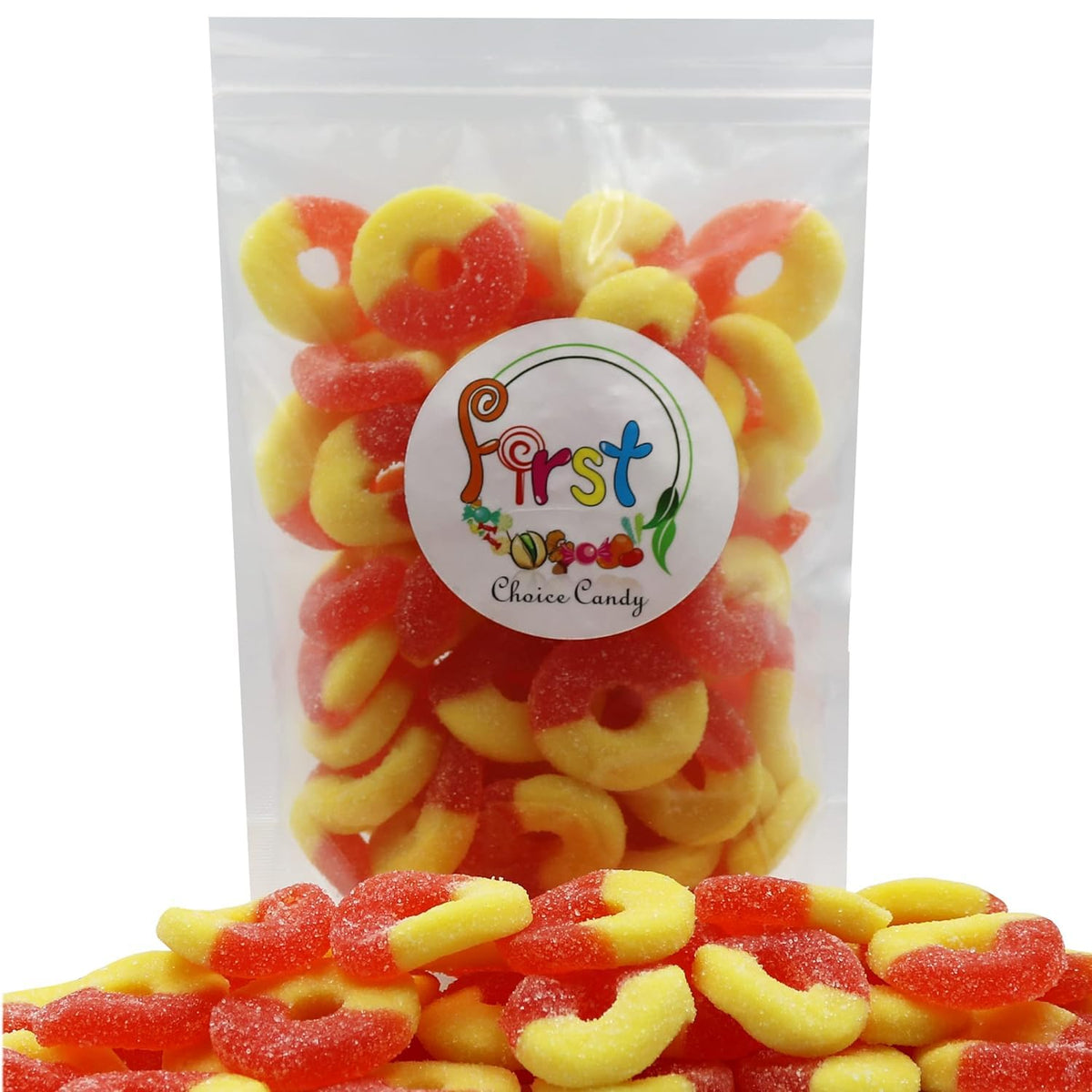 Firstchoicecandy Gummy Rings (Peach, 5 Pound (Pack Of 1))