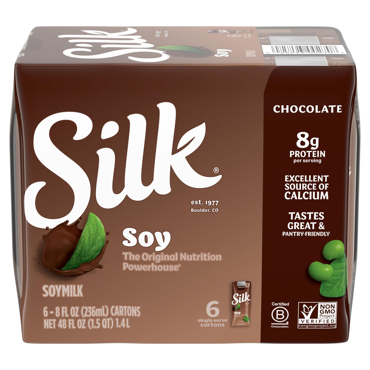 Silk Soymilk Chocolate 6-Pack, 8 Fl Oz Each, Model S-PL-7738