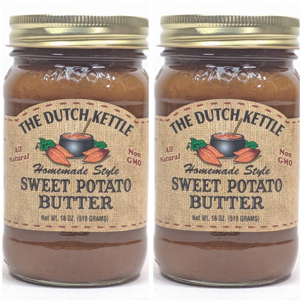 The Dutch Kettle Amish Homemade Style Sweet Potato Butter 2 - 18 Oz Reusable Jars