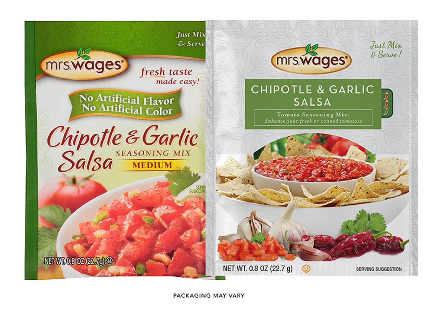 Mrs. Wages Chipotle and Garlic Salsa Seasoning Mix | Quick and Easy | Flavorful Salsa Seasoning | Variety of Uses | Fresh Flavor