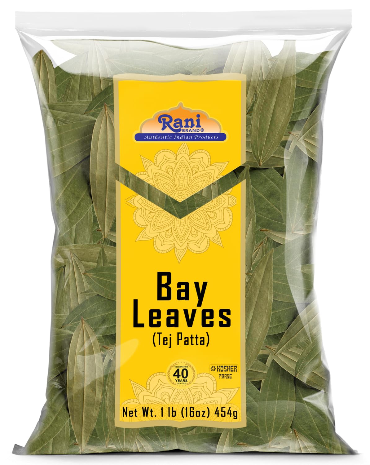 Rani Bay Leaf Whole Spice, Extra Large 16oz (1lb), All Natural, Gluten Friendly, NON-GMO, Vegan, Indian Origin