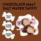 Taffy Town Saltwater Taffy- Chocolate Malt | Gourmet Taffy| Nougat-Style Candy| Soft & Delicious| Sumer Snack Treats| Party Good