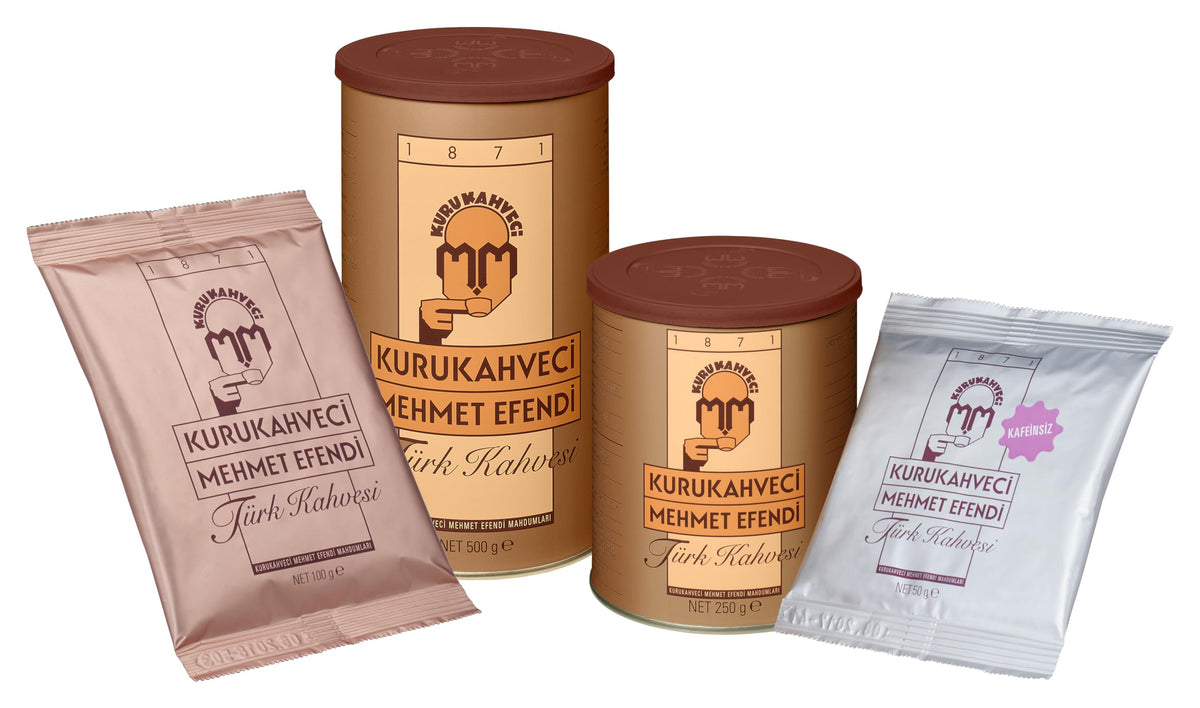 KURUKAHVECI MEHMET EFENDI Turkish Coffee  Arabica Beans  Roasted Ground Rich Aroma  Fresh  Medium to Heavy-bodied  Original Taste Since 1871 (17.6 OZ / 500 Gr) Pack of 2