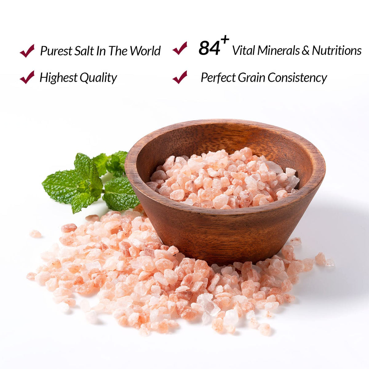 Himalayan Chef Pink Himalayan Salt, Coarse Grain, Grinder Refill -1 Pound (Pack of 6)