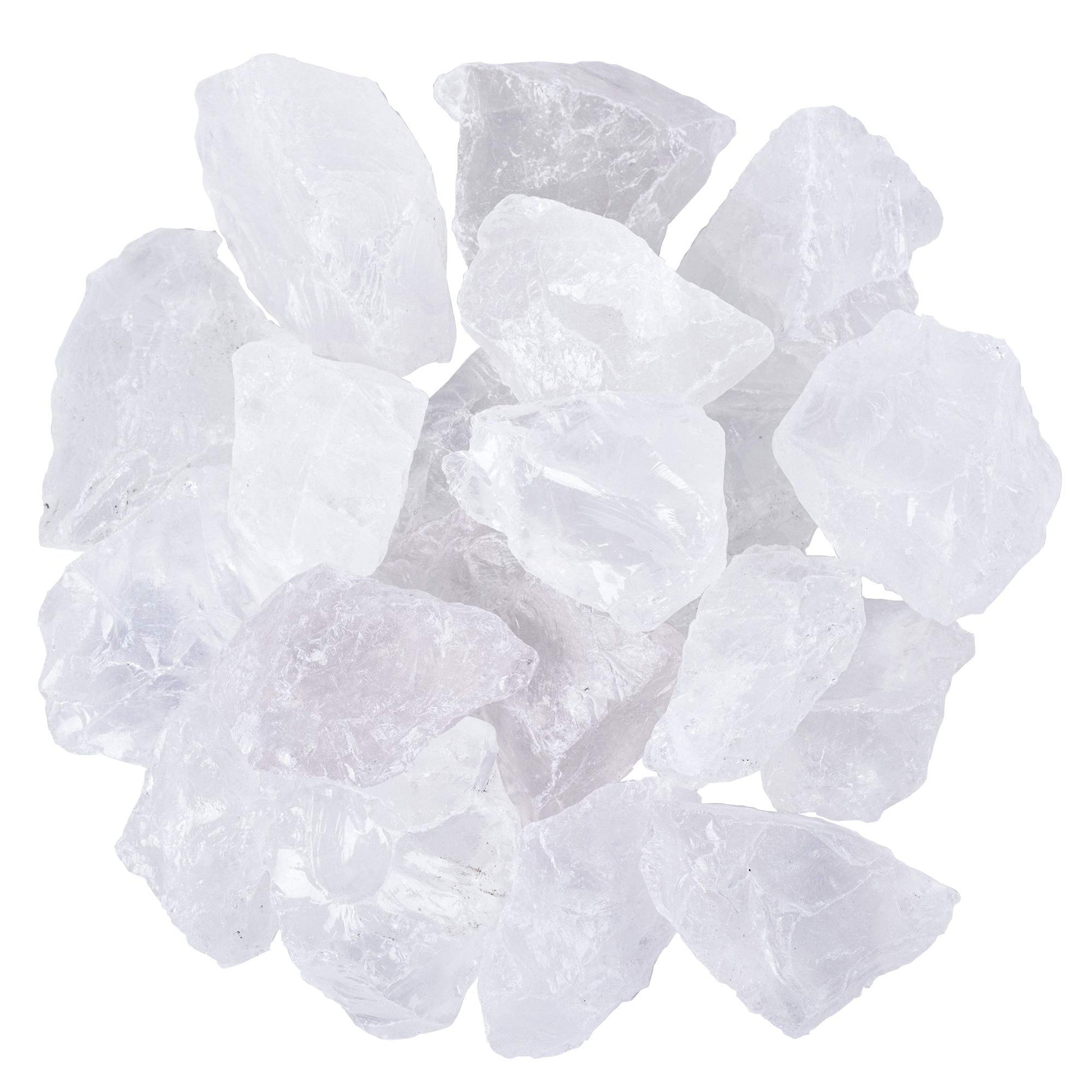 Uu Unihom 1 Lb Bulk Rough Clear Quartz Crystal For Tumbling, Cabbing, Polishing, Decoration, Wrapping,Large 1'' Natural Raw Ston