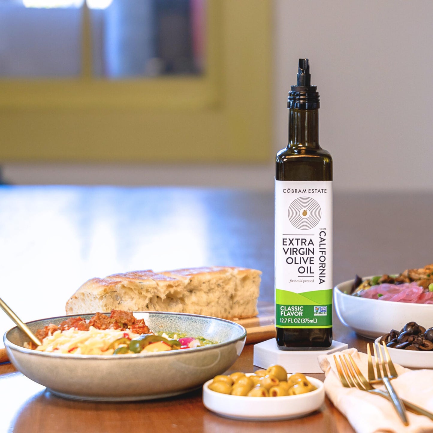 Cobram Estate California Classic Extra Virgin Olive Oil - First Cold Pressed, Non-Gmo, Keto Friendly, High In Antioxidants, Fruity & Balanced - Cold Pressed Olive Oil Bottle Evoo - 375 Ml (Pack Of 6)