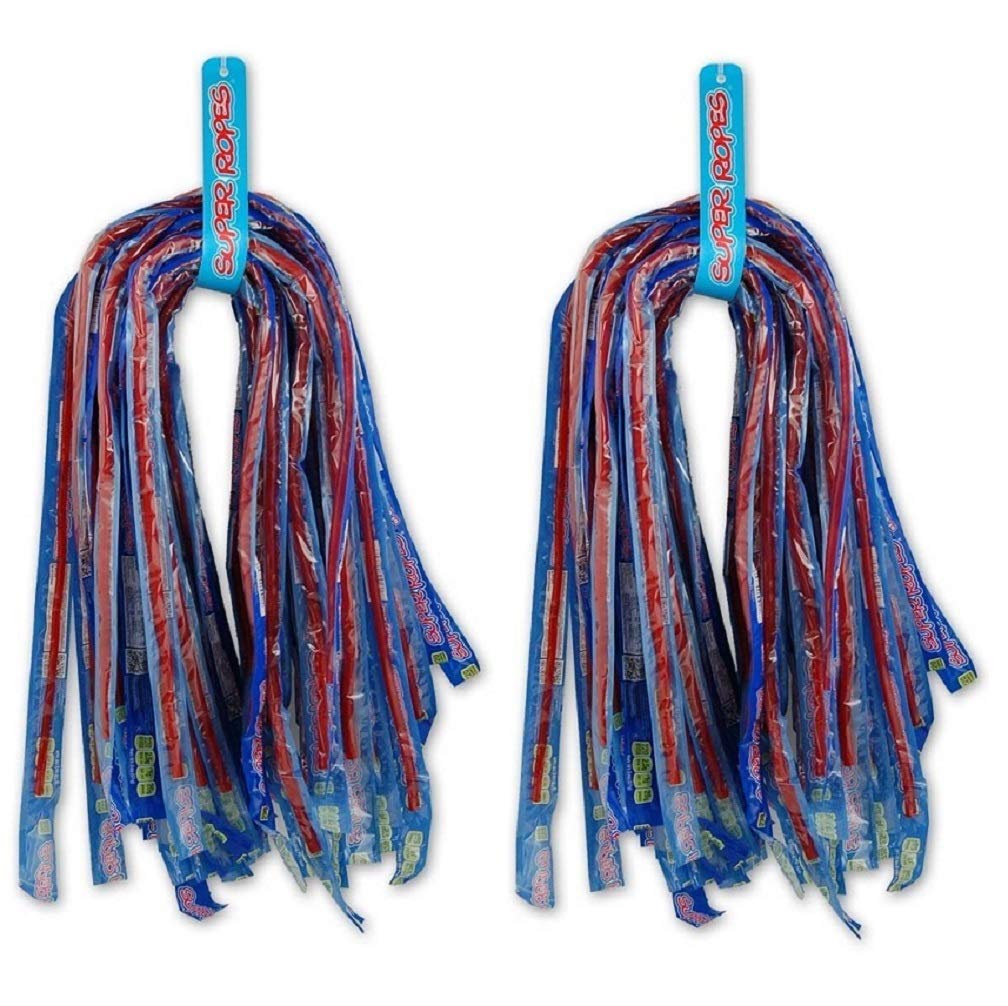 Super Ropes 34'' Individually Wrapped Rope, 2Oz (60 Pack), Red Licorice Candy Rope