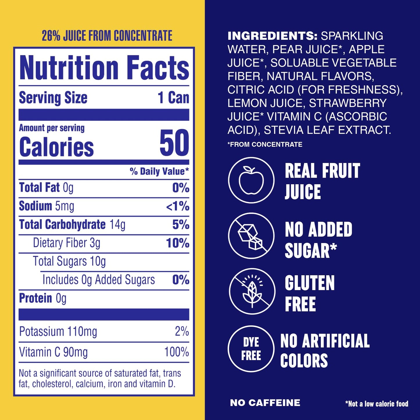 PLEZi FiZZ Strawberry Lemonade Sparkling Juice - Healthy Soda Alternative with Real Fruit Juice, No Added Sugar - Low Sugar Spar