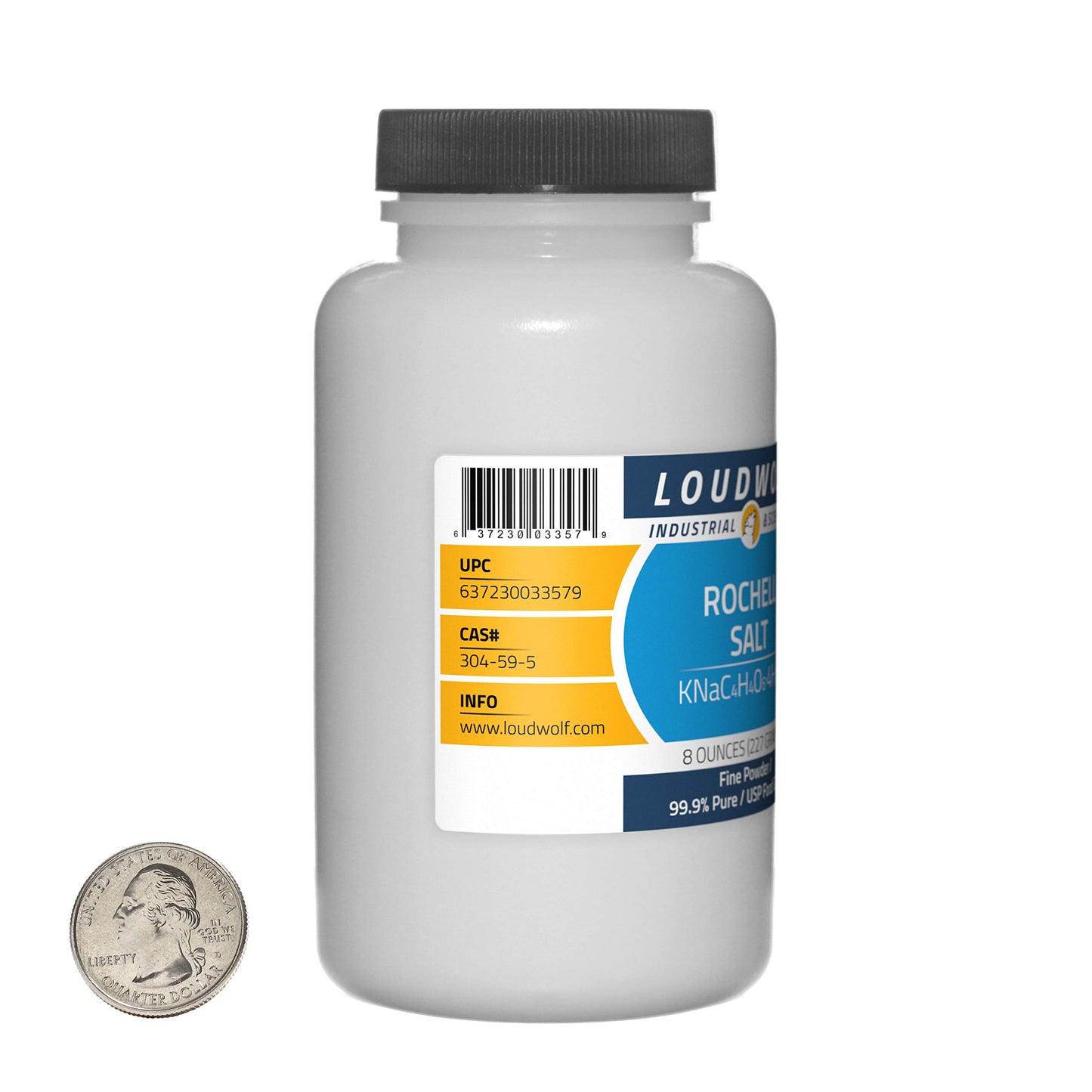 Loudwolf Rochelle Salt, USP Food Grade, 99.9% Pure, Fine Powder, 1.5 lbs (3 Bottles)